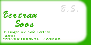 bertram soos business card